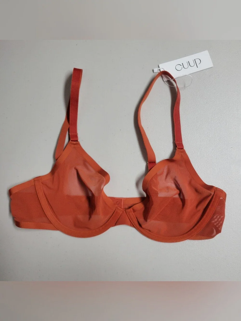 CUUP NWT  The Plunge-Mesh Bra Underwire Size 34B.